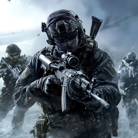 Tactical Squad in Winter Combat Zone