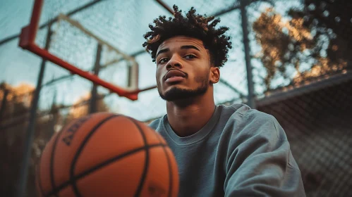 Man with Basketball