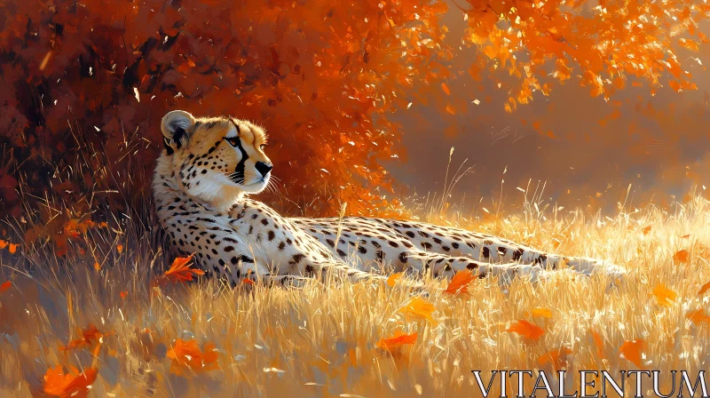 Wildlife Art with Cheetah AI Image