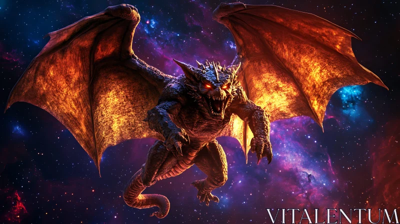 AI ART Cosmic Dragon Fantasy Art