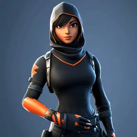 Stylized Woman with a Hood