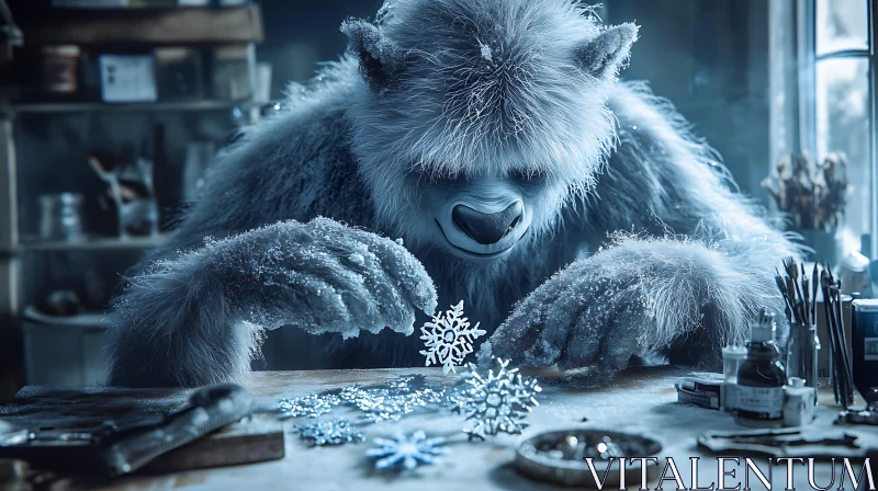 AI ART The Yeti's Snowflake Collection