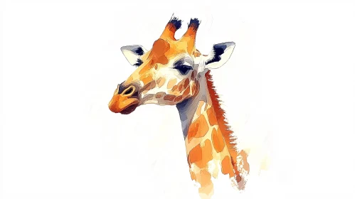 Expressive Giraffe Art