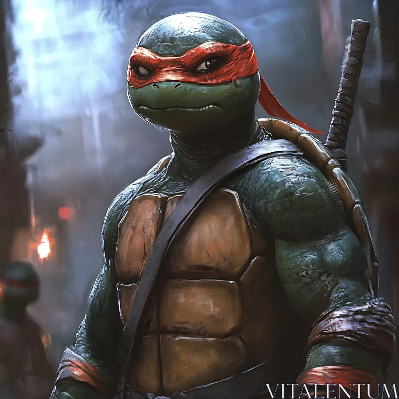 AI ART Raphael the Ninja Turtle Digital Artwork