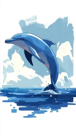 Dolphin Leap in Artistic Motion