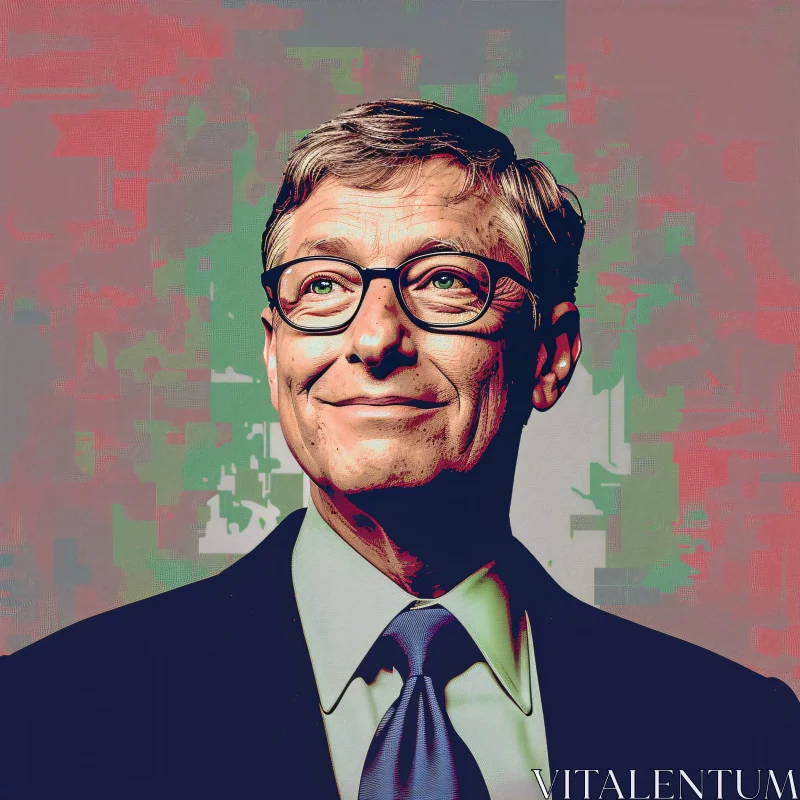 AI ART Abstract Art of Bill Gates