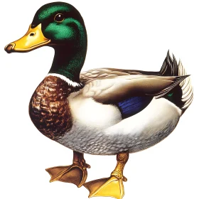 Detailed Mallard Duck Image