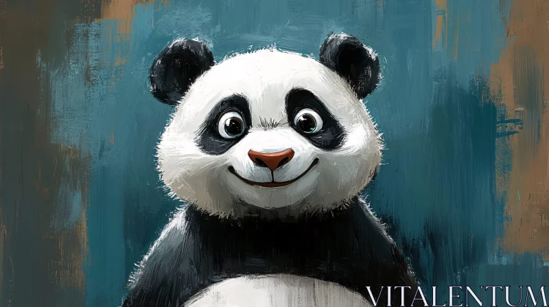 Adorable Panda Portrait with Expressive Eyes AI Image