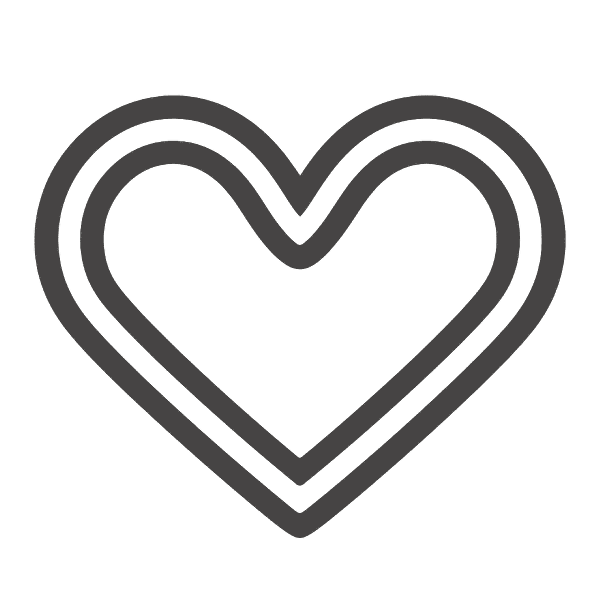 Concentric Heart Outline Art