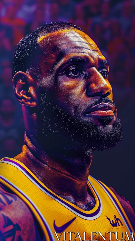 AI ART Iconic Portrait of LeBron James