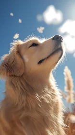 Peaceful Dog in Sunlight