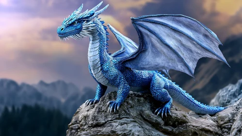 Azure Dragon on Mountain Peak