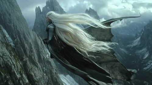 Fantasy Woman with Dragon Wings