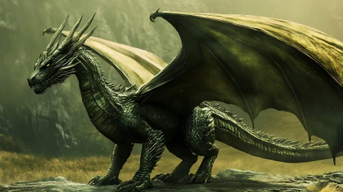 Green Dragon Fantasy Art