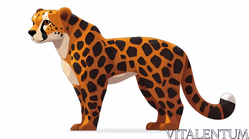 Stylized Leopard Art AI Image