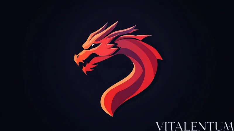 AI ART Stylized Dragon Graphic Design