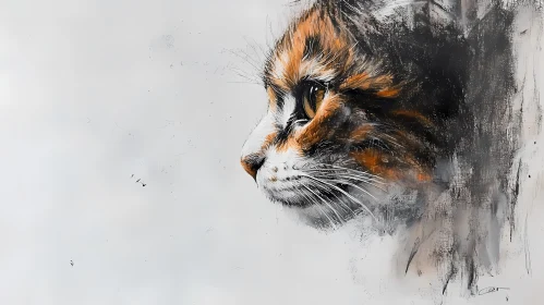 Expressionistic Cat Portrait