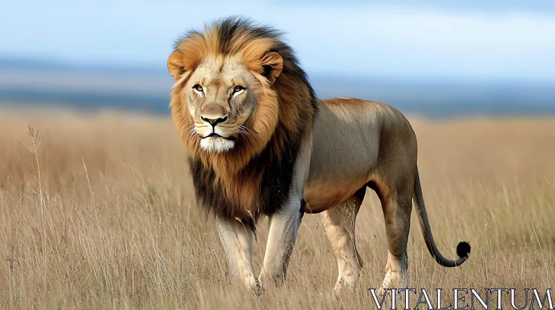 Lion in the Wild AI Image