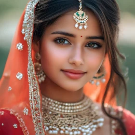 Portrait of Woman in Traditional Jewelry