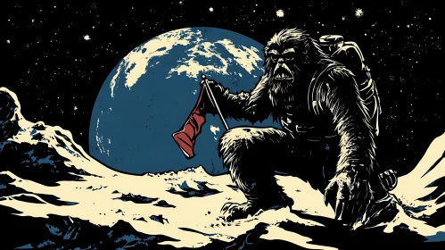 Lunar Bigfoot Illustration