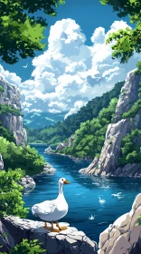 Serene River Landscape