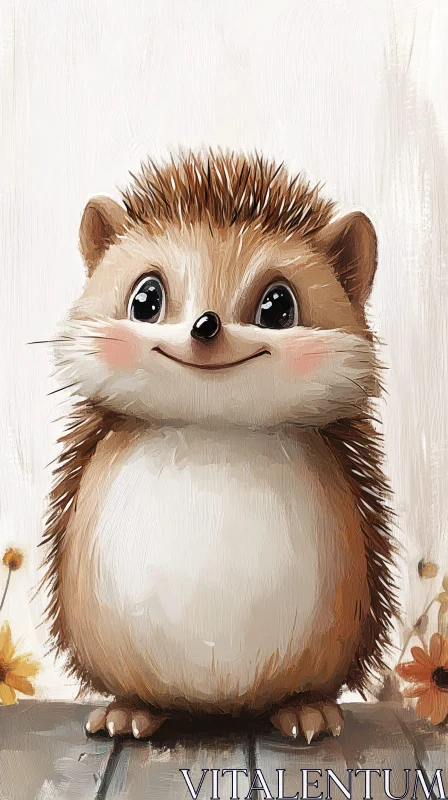 AI ART Charming Hedgehog Art