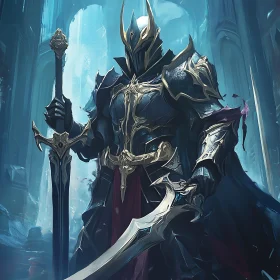 Medieval Knight Warrior Illustration