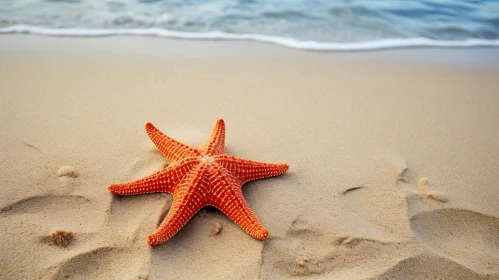 Starfish on Beach: A Serene Interplay of Marine Life and Terrestrial