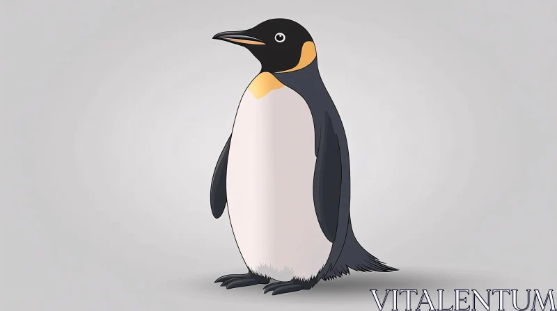 Detailed Penguin Illustration AI Image