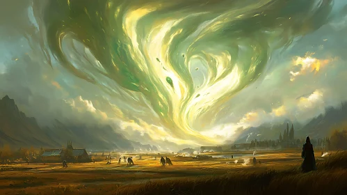 Whirlwind Over the Land Digital Art