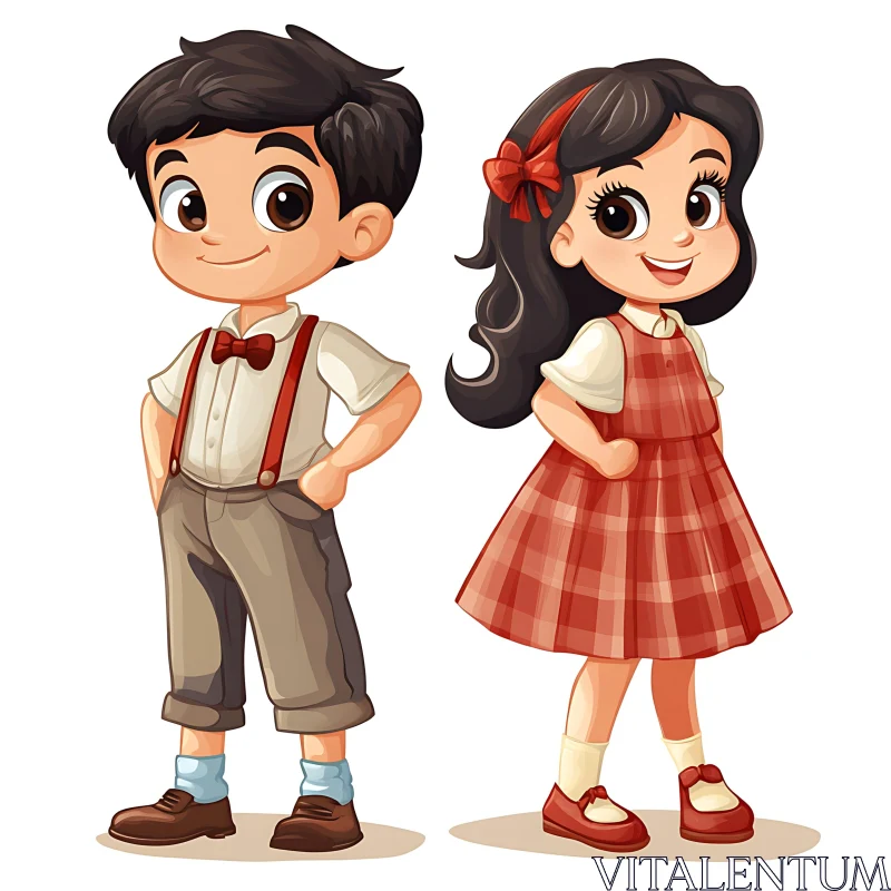 AI ART Charming Cartoon Kids