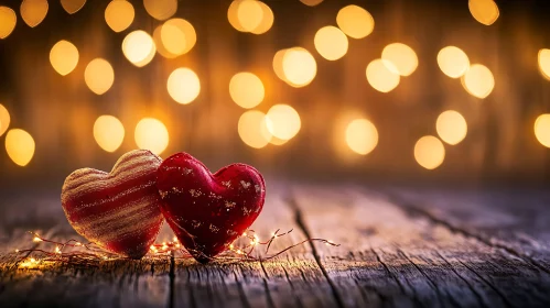 Hearts on Wood - Valentine's Day