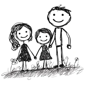 Simple Family Doodle