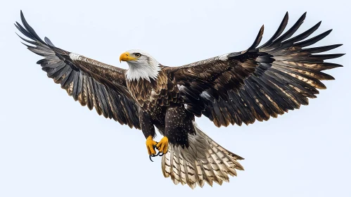 Soaring Eagle with Majestic Wings