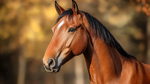 Brown Horse in Nature