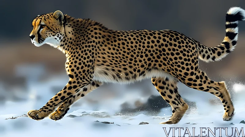 Cheetah in Motion AI Image