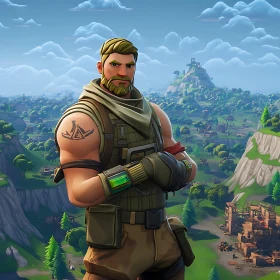 Brave Fortnite Character on the Hill