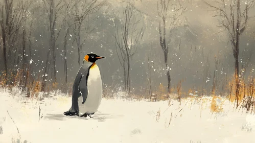 Solitary Penguin Art
