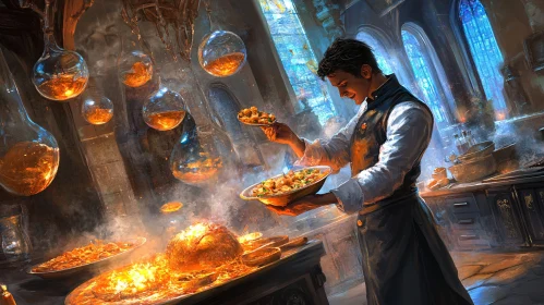 A Wizard Chef Prepares a Magical Meal