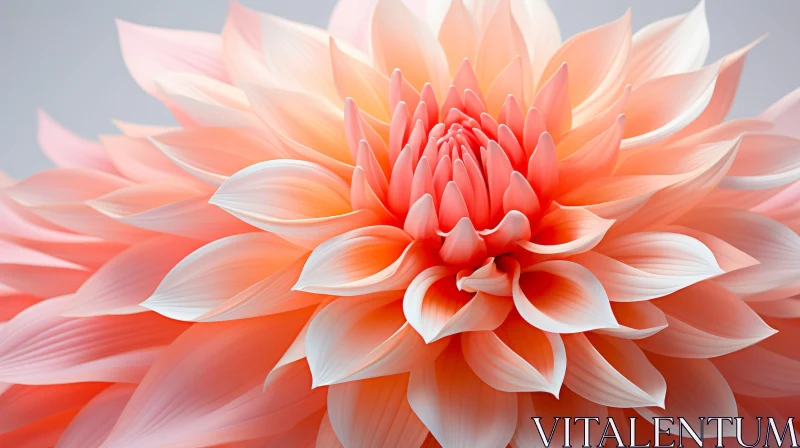 Artistic Render of a Delicate Orange and White Flower AI Image