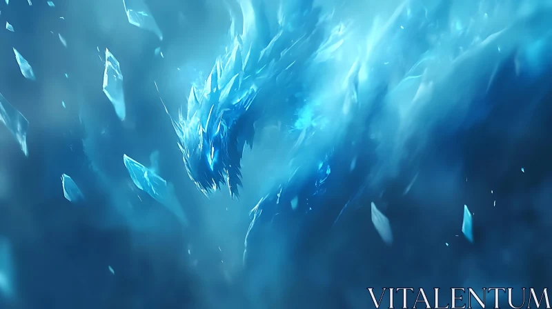 AI ART Frozen Dragon Artwork