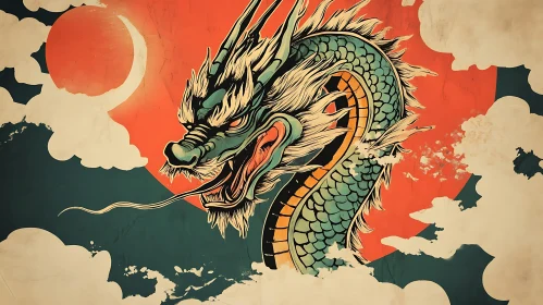 Dragon Among Clouds Fine Art