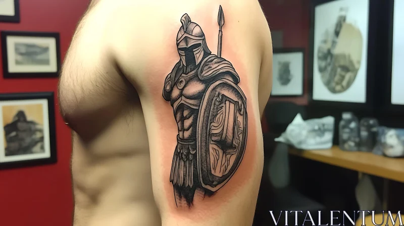 AI ART Gladiator Tattoo on Arm