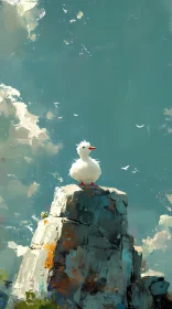 Avian Art on a Cliff