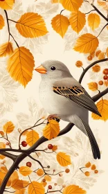 Autumn Perched Bird