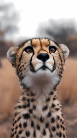 The Innocent Gaze of a Young Cheetah