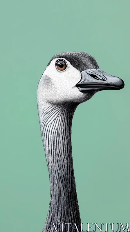 Intricate Goose Portrait AI Image