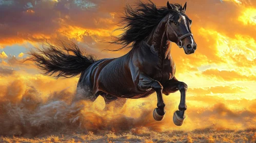 Galloping Through the Sunset