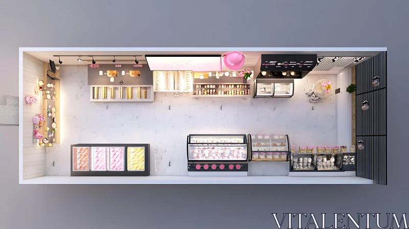 AI ART Sweet Shop Interior Design