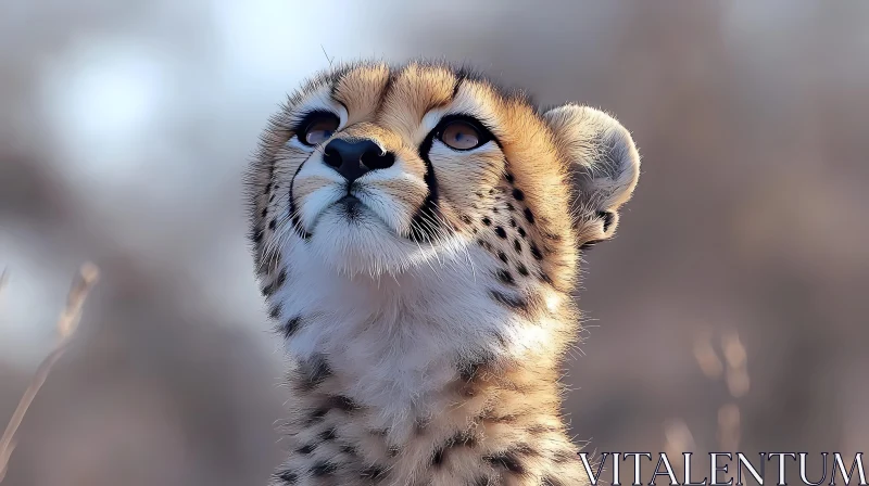 AI ART Wild Cheetah Close-Up